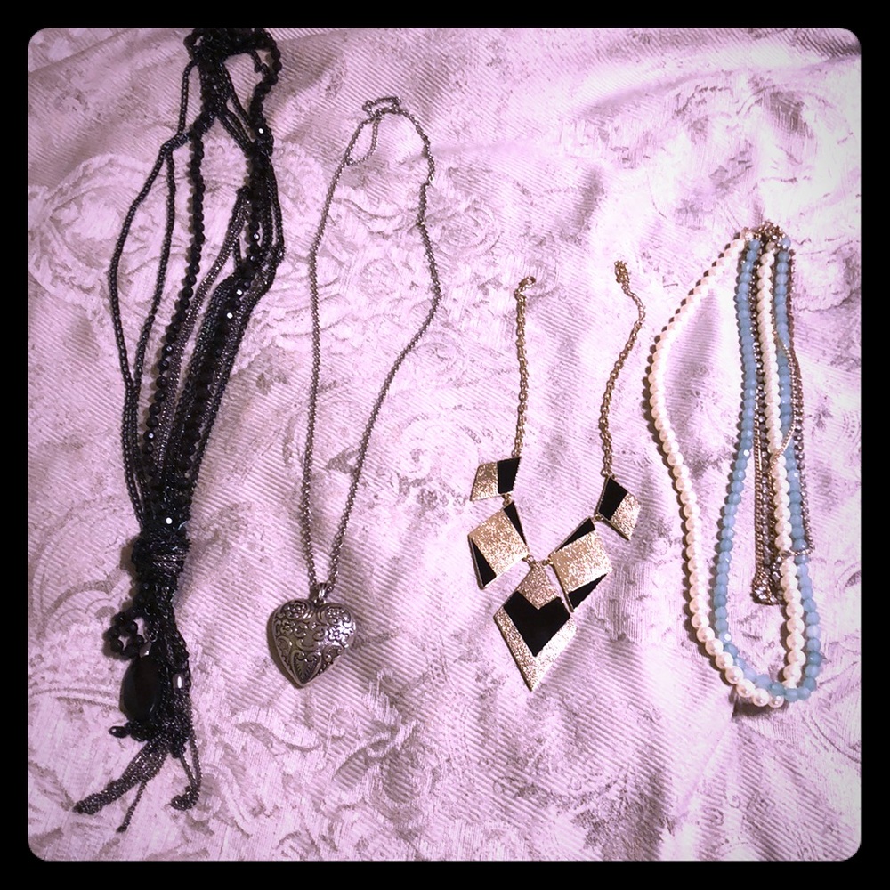 Four statement piece necklaces